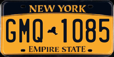 NY license plate GMQ1085