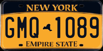 NY license plate GMQ1089