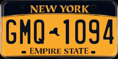 NY license plate GMQ1094