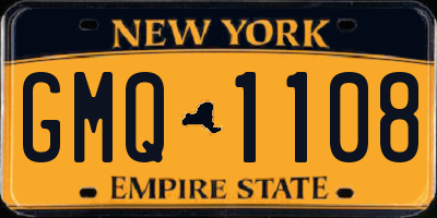 NY license plate GMQ1108