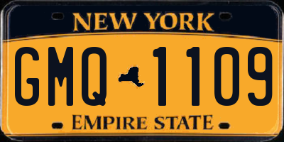NY license plate GMQ1109