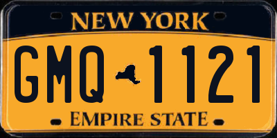 NY license plate GMQ1121
