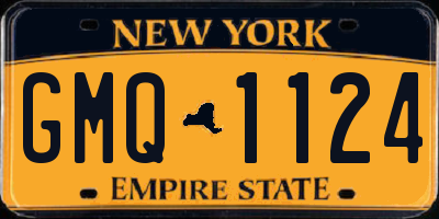 NY license plate GMQ1124