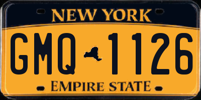 NY license plate GMQ1126