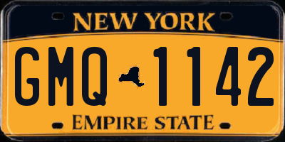 NY license plate GMQ1142