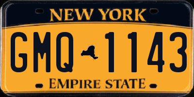 NY license plate GMQ1143