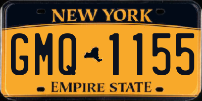 NY license plate GMQ1155