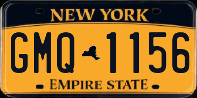 NY license plate GMQ1156