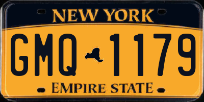 NY license plate GMQ1179
