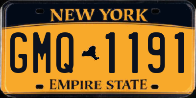 NY license plate GMQ1191