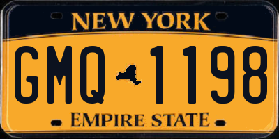 NY license plate GMQ1198