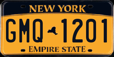 NY license plate GMQ1201