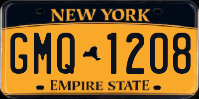 NY license plate GMQ1208