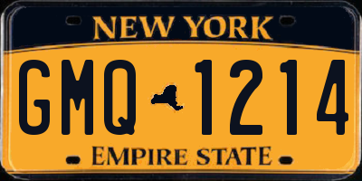 NY license plate GMQ1214