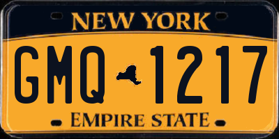 NY license plate GMQ1217