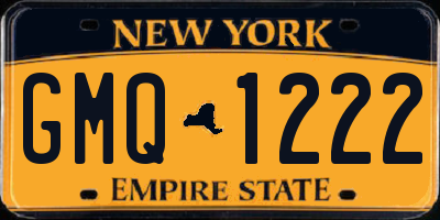 NY license plate GMQ1222