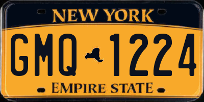 NY license plate GMQ1224