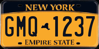 NY license plate GMQ1237