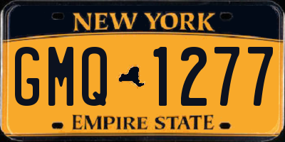 NY license plate GMQ1277
