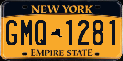 NY license plate GMQ1281