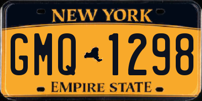 NY license plate GMQ1298