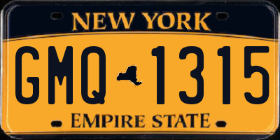 NY license plate GMQ1315
