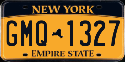 NY license plate GMQ1327