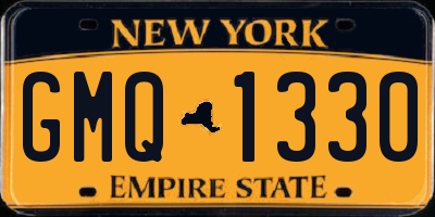 NY license plate GMQ1330