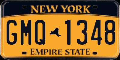 NY license plate GMQ1348
