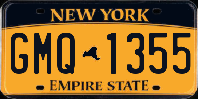 NY license plate GMQ1355