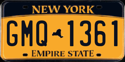 NY license plate GMQ1361