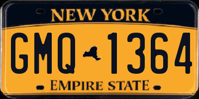 NY license plate GMQ1364