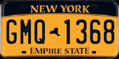 NY license plate GMQ1368