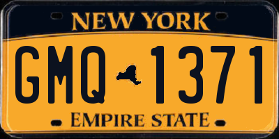 NY license plate GMQ1371