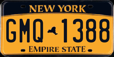 NY license plate GMQ1388
