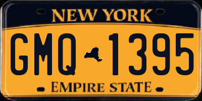 NY license plate GMQ1395