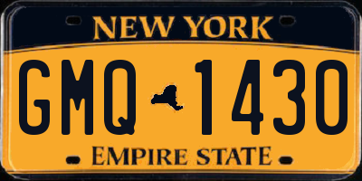 NY license plate GMQ1430