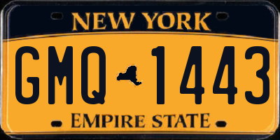 NY license plate GMQ1443