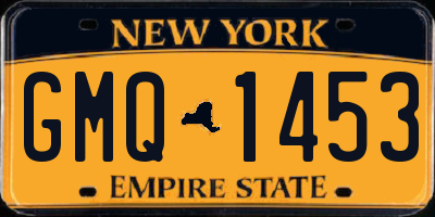NY license plate GMQ1453
