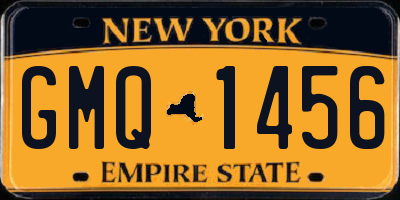 NY license plate GMQ1456