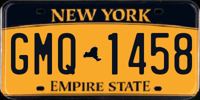 NY license plate GMQ1458
