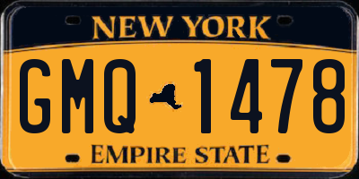 NY license plate GMQ1478