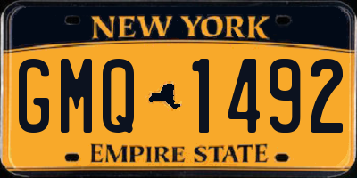 NY license plate GMQ1492