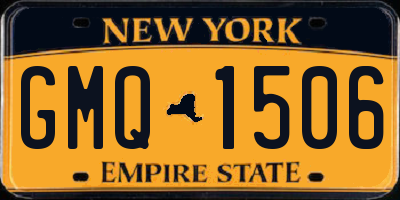 NY license plate GMQ1506