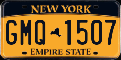 NY license plate GMQ1507
