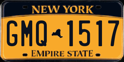 NY license plate GMQ1517
