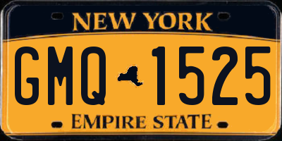 NY license plate GMQ1525