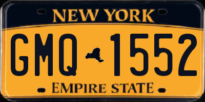 NY license plate GMQ1552