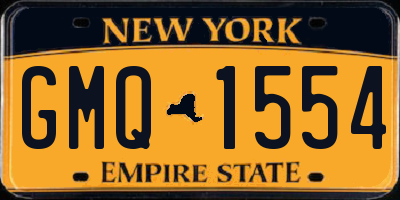 NY license plate GMQ1554
