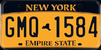 NY license plate GMQ1584